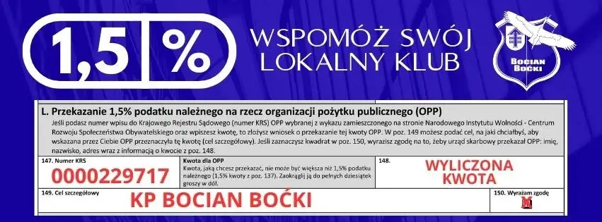 Adam Bobel odchodzi z KS Bocian Boćki do SBR Sparta Szepietowo