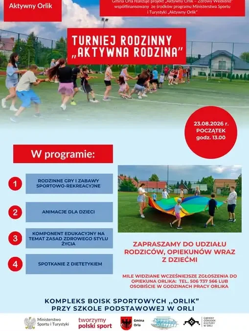 Turniej Rodzinny „Aktywna Rodzina” już w niedzielę w Orli