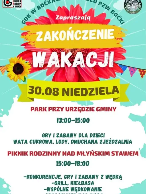 Zakończenie wakacji w Boćkach – piknik i atrakcje dla rodzin