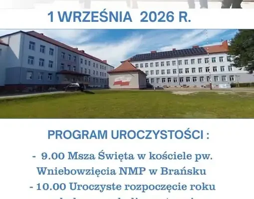 Inauguracja roku szkolnego 2026/2027 w Brańsku – program uroczystości