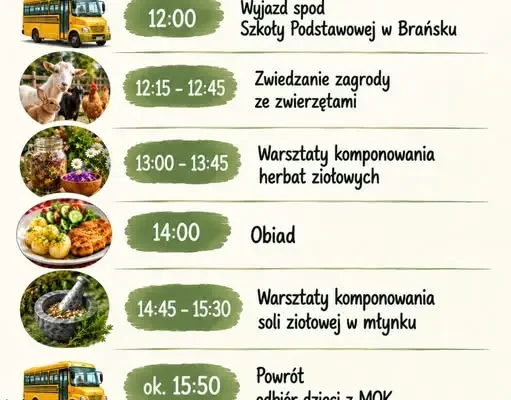 Bezpłatna wycieczka do Ziołowego Zakątka dla dzieci z Brańska