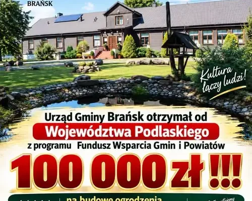 100 tys. zł na ogrodzenie Gminnego Ośrodka Kultury w Kalnicy