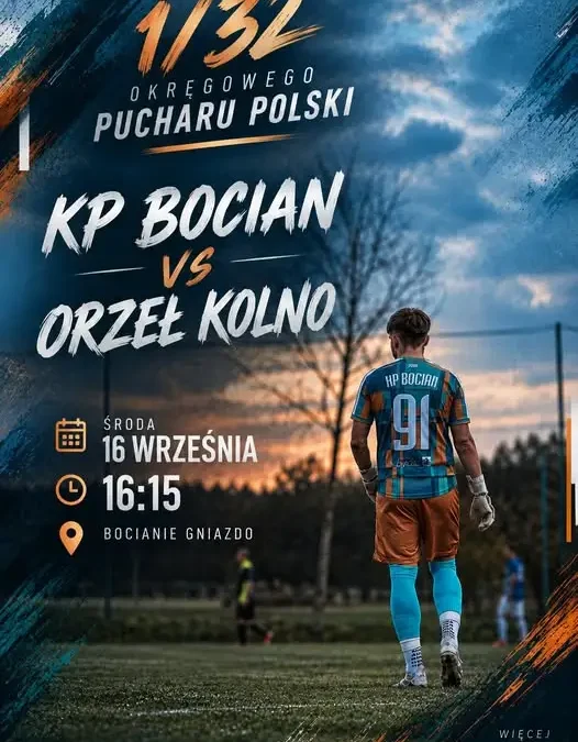 Pucharowa środa w Bocianim Gnieździe – KP Bocian zmierzy się z Orłem Kolno