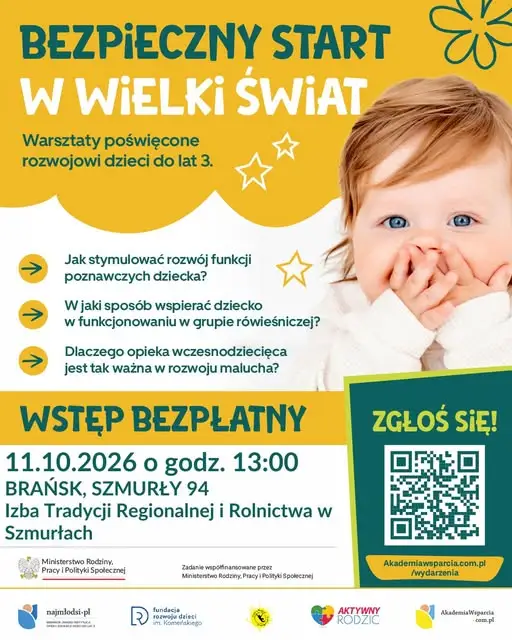 Bezpłatne warsztaty dla rodziców małych dzieci w Szmurłach