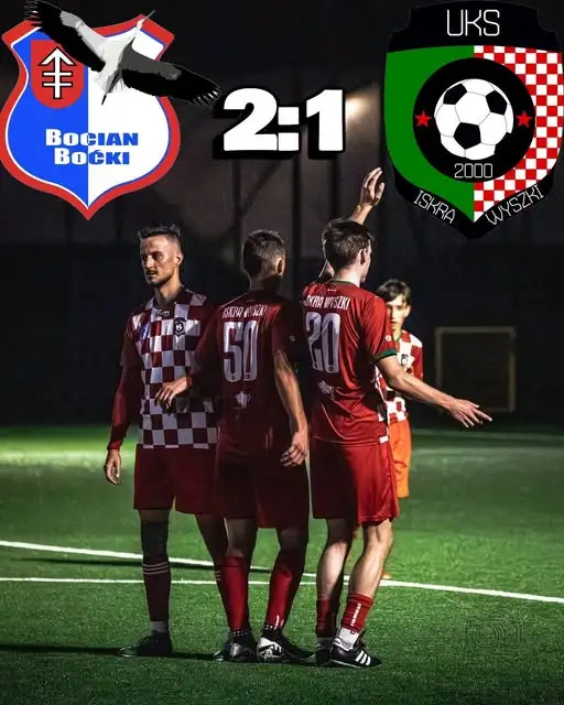 KP Bocian Boćki wygrywa derby powiatu bielskiego z Iskrą Wyszki 2:1