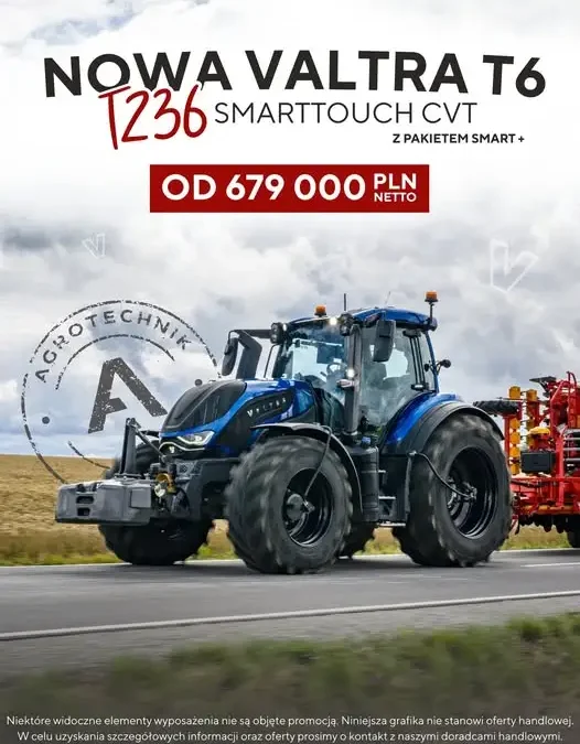 Valtra T236 SmartTouch CVT z Pakietem Smart+ w promocji – sprawdź ofertę