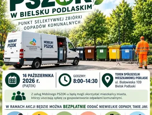 Mobilny PSZOK w Bielsku Podlaskim – odbierz odpady już w piątek