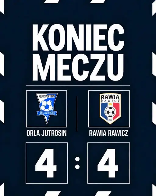 Derby powiatu rawickiego na remis. Orla Jutrosin i Rawia Rawicz podzieliły się punktami po ośmiu bramkach