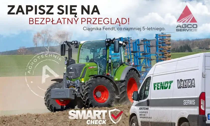 Bezpłatny przegląd ciągników Fendt w ramach SMART Check