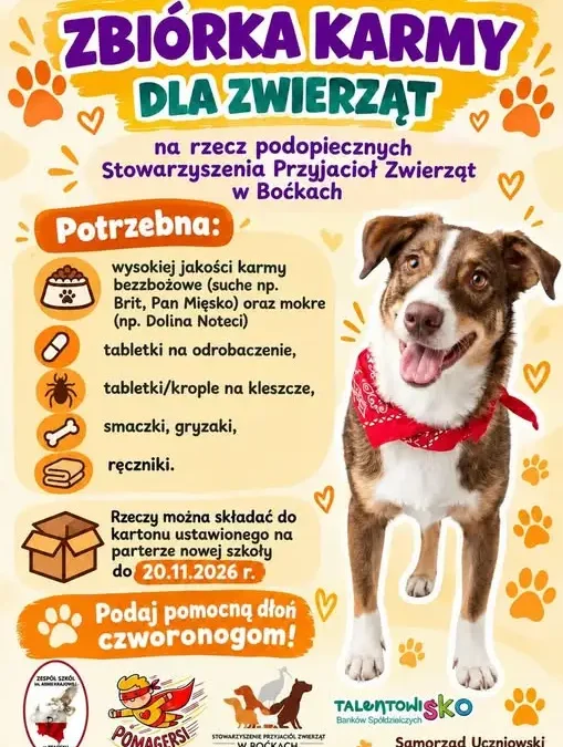 Dzień Kundelka w szkołach w Boćkach – zbiórka dla zwierząt